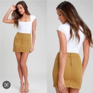 Free People Modern Femme Denim Mini Boho Skirt